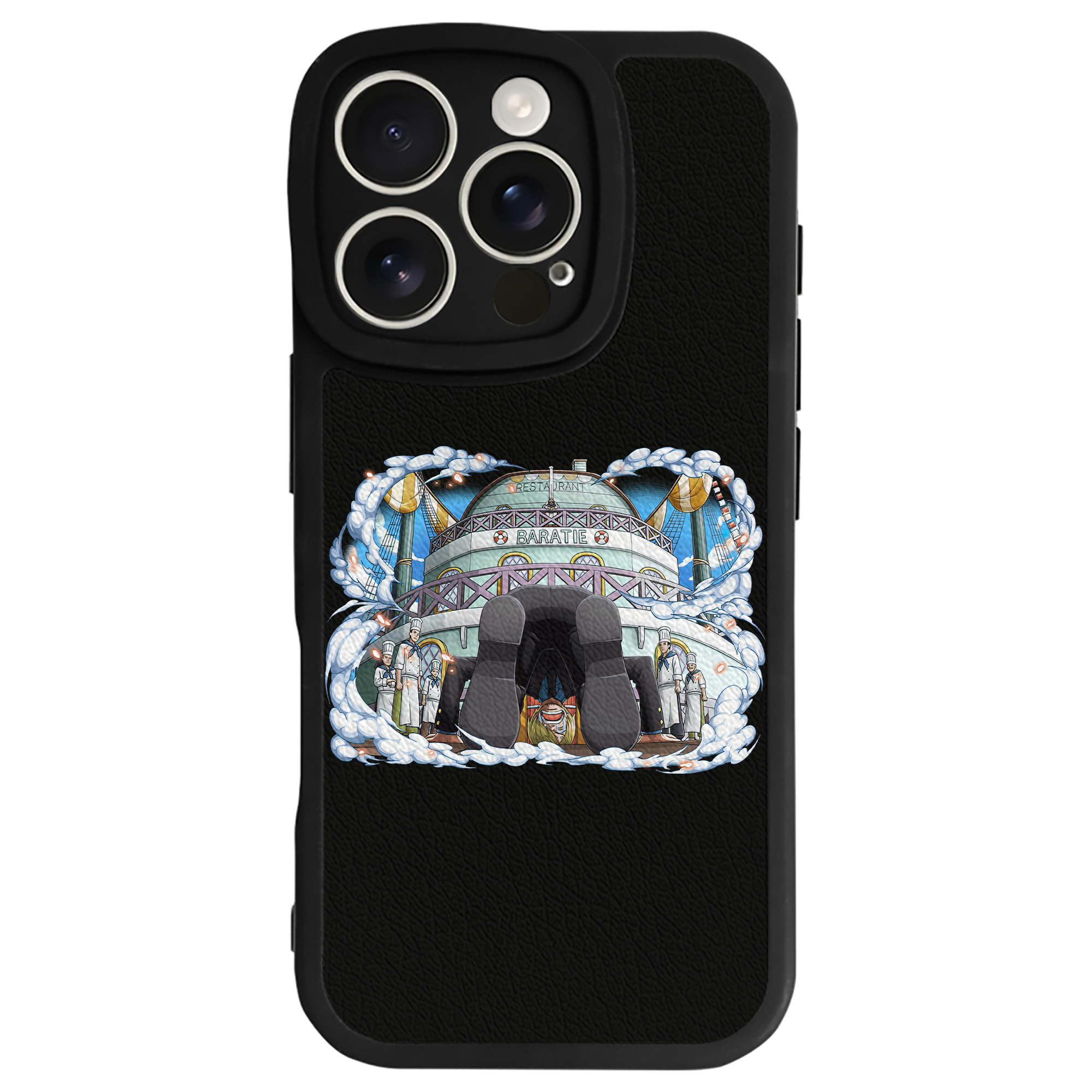 （画像用） ワンピース サンジ ONE PIECE Sanji 【iPhone 16シリーズ対応】シリコンスマホケース（レザー調） 材質：シリコン